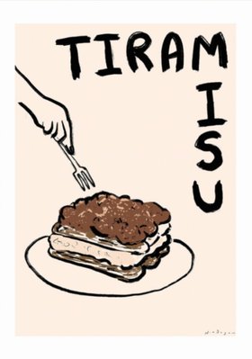 Tiramisu A4 Illustrated Print