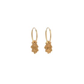 Gold Baby Oak Leaf Earrings