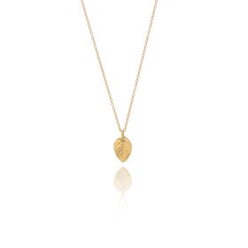 Gold Baby Rose Leaf Necklace