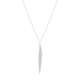 Silver Willow Leaf Necklace