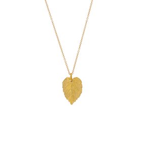 Gold Hazel Leaf Necklace