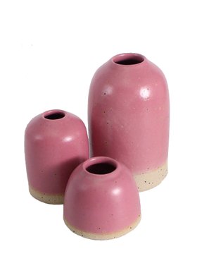 Limited Edition Fuchsia Bud Vases Stoneware