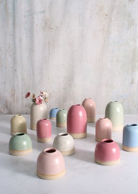 Limited Edition Fuchsia Bud Vases Stoneware