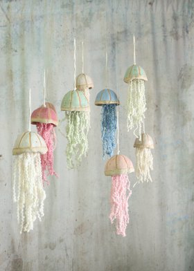Jellyfish Ceramic Hanging Decoration Stone
