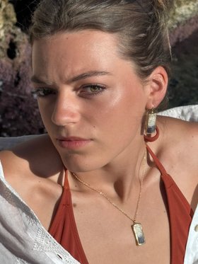 Handmade Ceramic Smoky Purple Dusk Gold Fill Jewellery