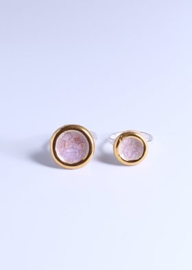 Handmade Adjustable Ring Soft Pink Dawn