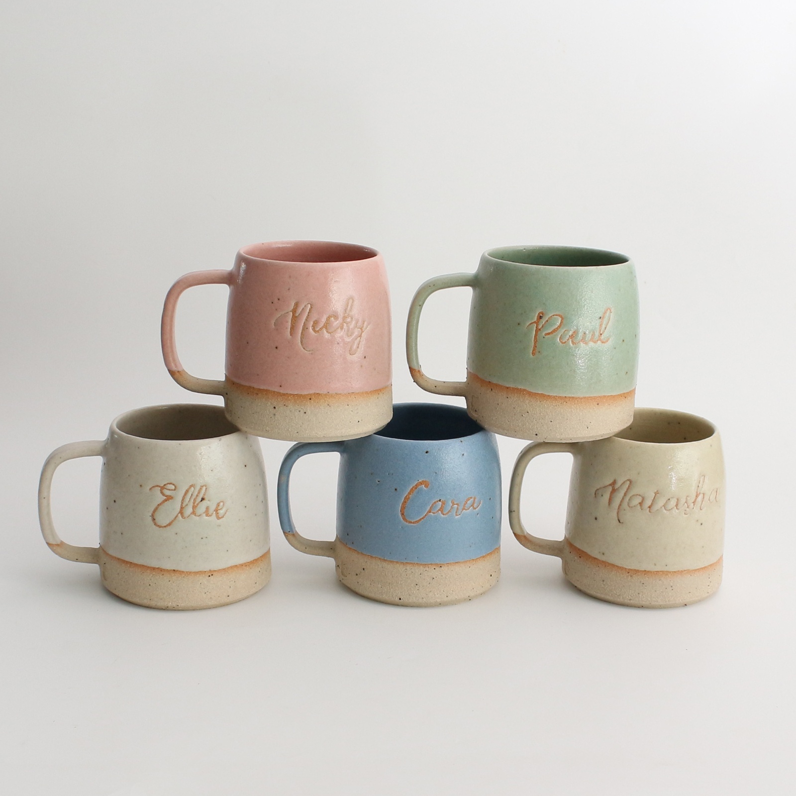 Personalised Handmade Pottery Mugs
