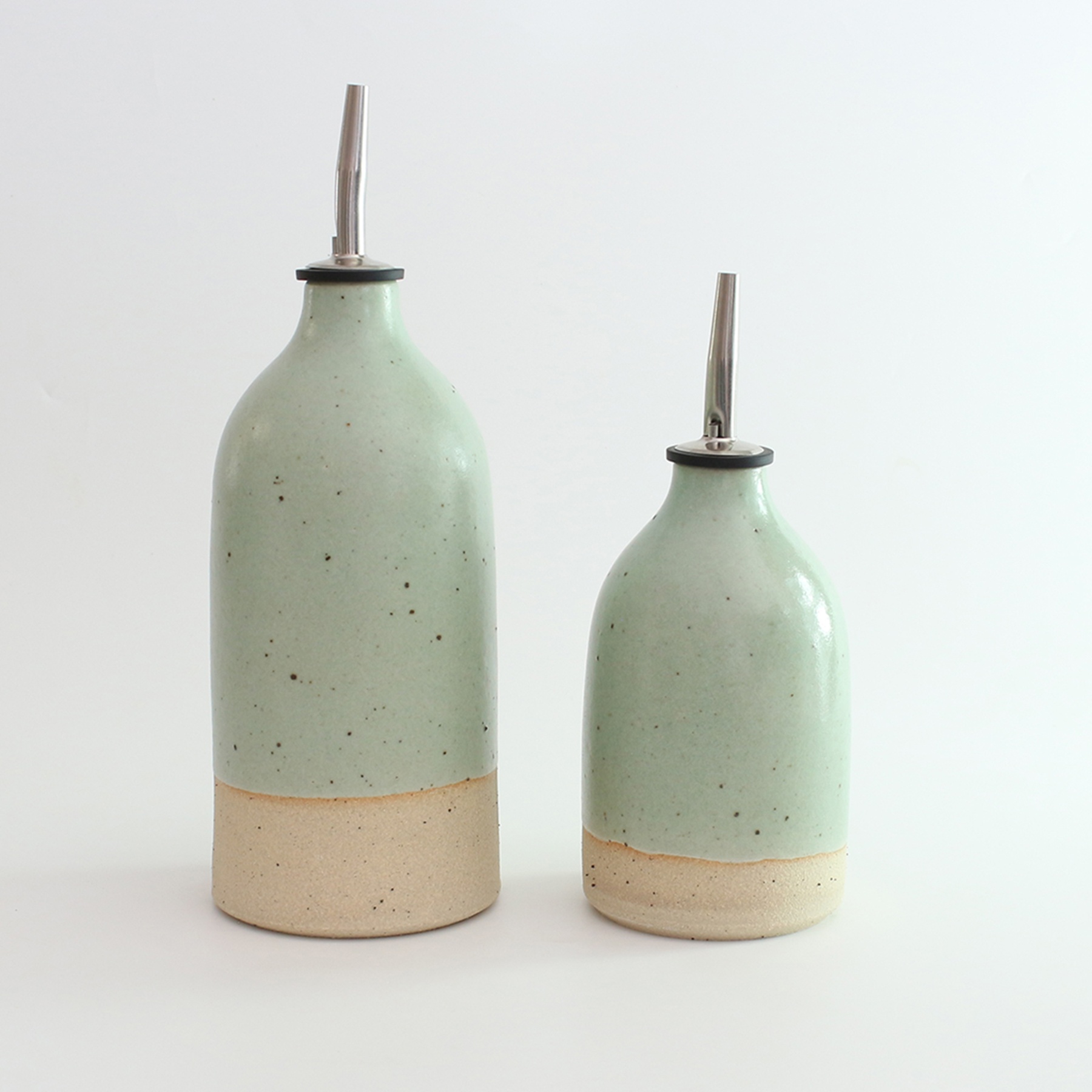 Mint Green Oil Pourer Stoneware