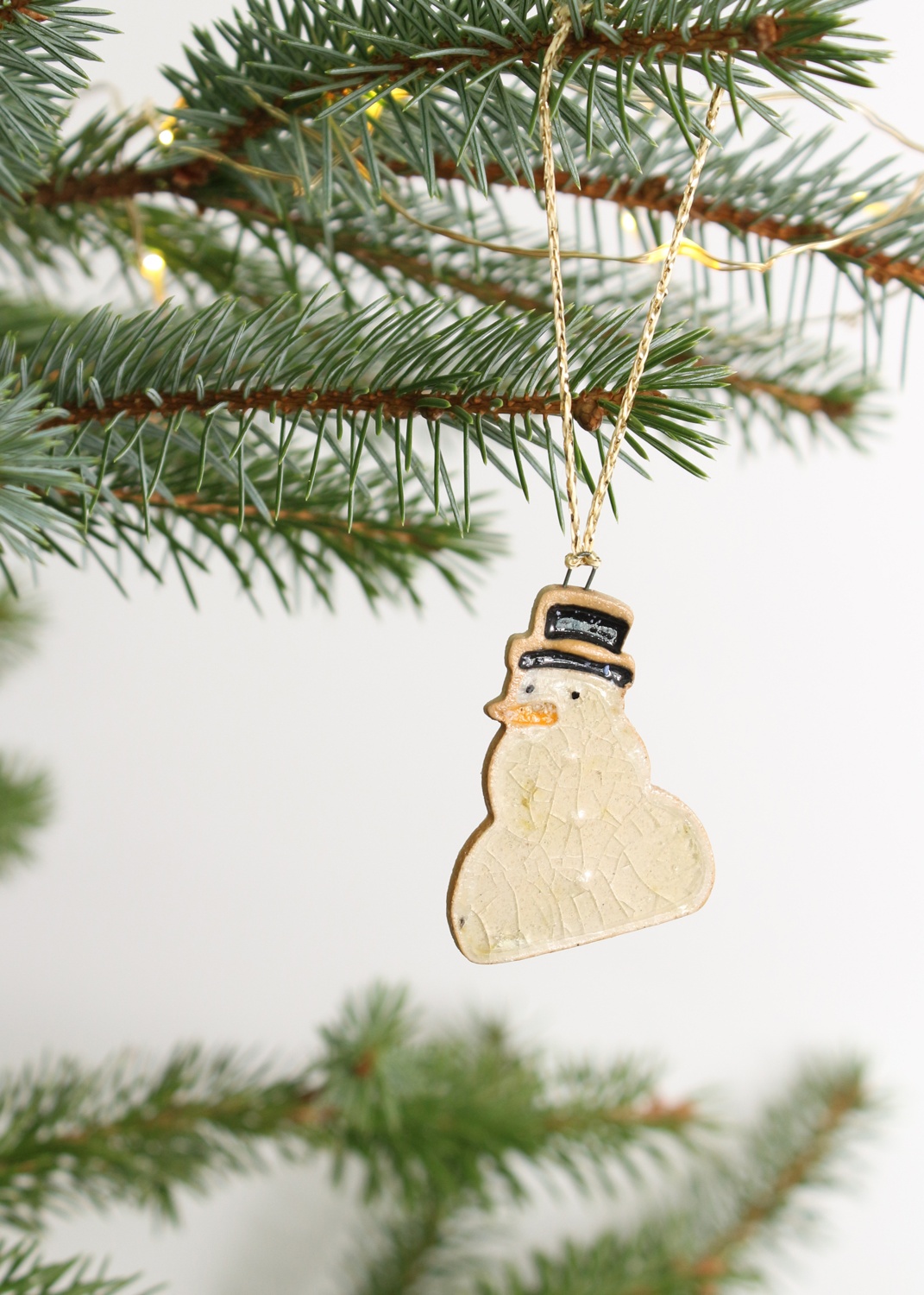 Snowman Handmade Ceramic Christmas Decoration