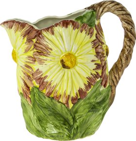 Large Italian majolica daisy jug
