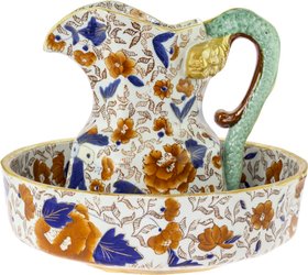 Ironstone China Imari jug and bowl