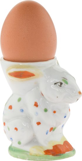 Vintage Novelty Polka Dot Rabbit Single Egg Cup