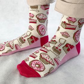 Star baker, baking themed sustainable bamboo socks gift idea