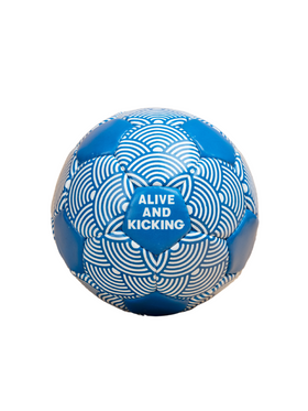 'Different kind' Wimbi blue and white leather football