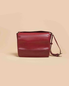 Recycled fire hose messenger bag