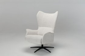 Utah Zero Gravity Swivel Electric Recliner Armchair, Champagne Chenille Fabric