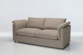 Clara Modern 3 Seater Sofa Bed - Latte Textured Fabric