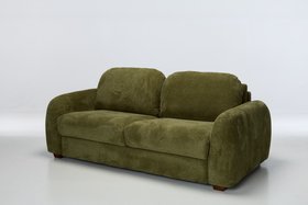 Amie Modern 2.5 Seater Sofa Bed - Olive Green Chenille