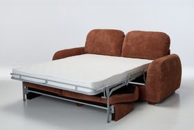 Amie Modern 2.5 Seater Sofa Bed - Red Rust Chenille