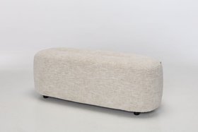 Isla Upholstered Bench, Cream Textured Chenille