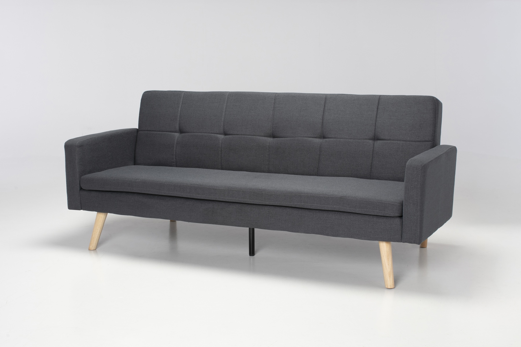 Beau Click Clack 3 Seater Sofa Bed, Dark Blue Linen