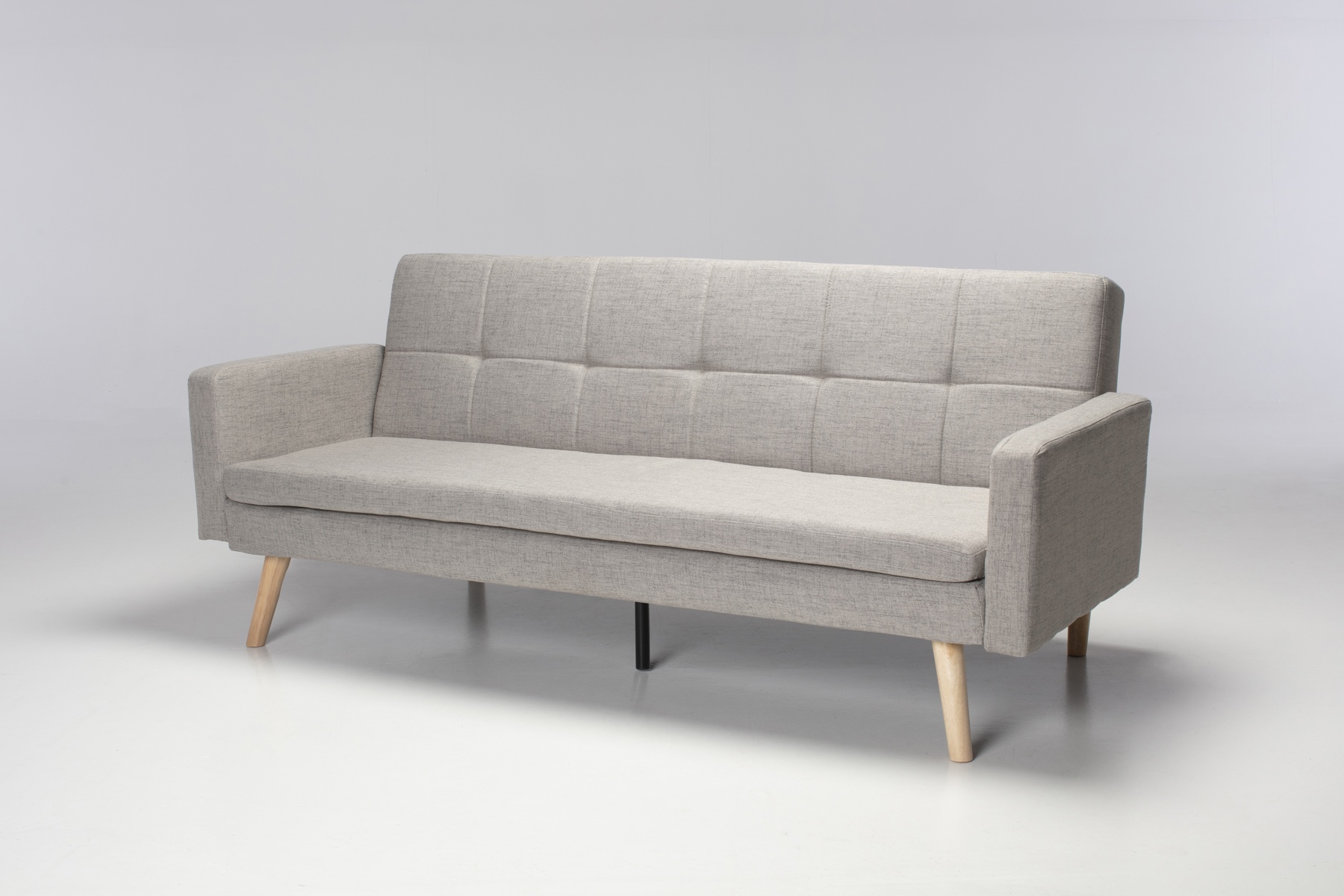 Beau Click Clack 3 Seater Sofa Bed, Light Grey Linen