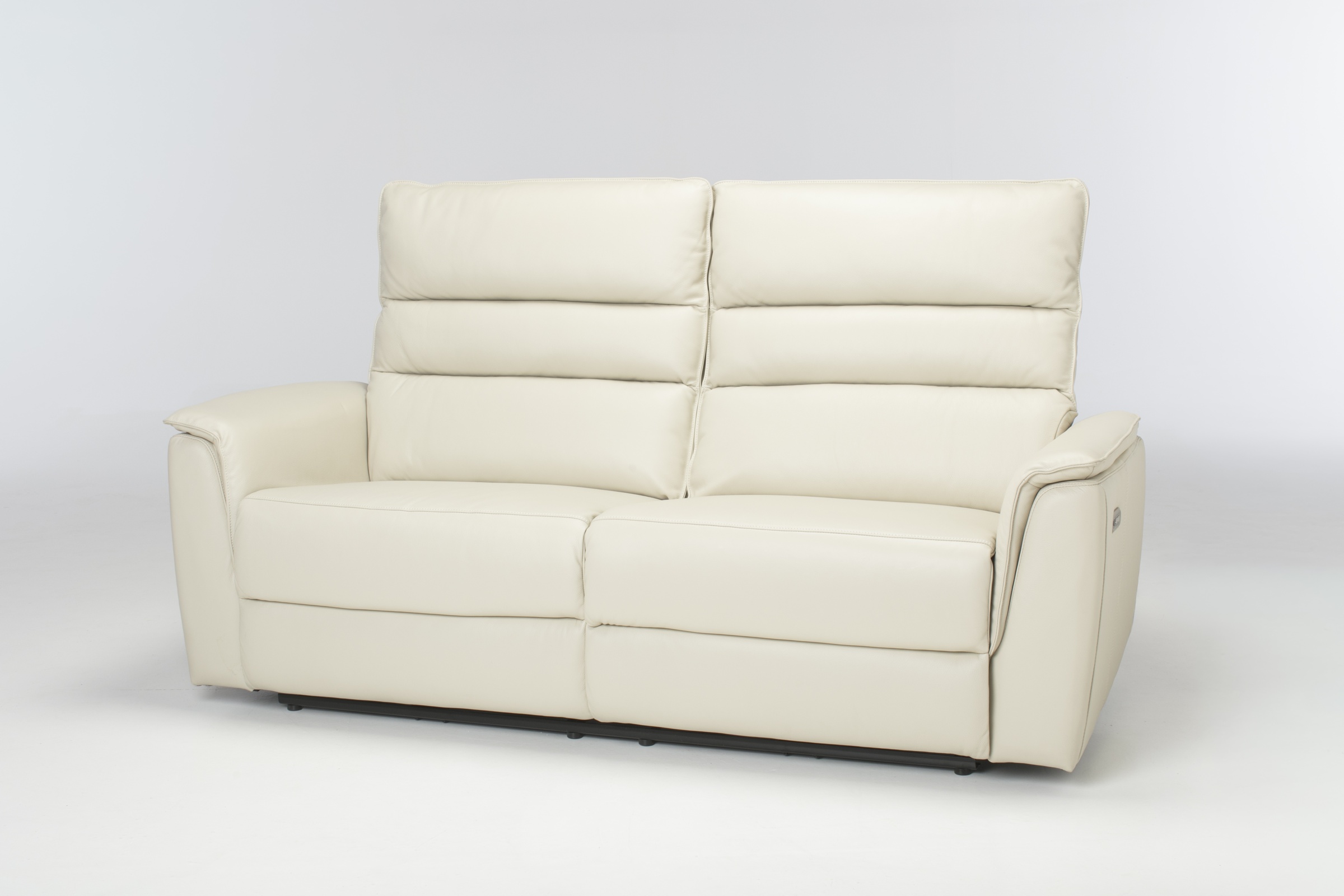 Dante 100% Genuine Leather Electric Recliners, Cloud (Griege)