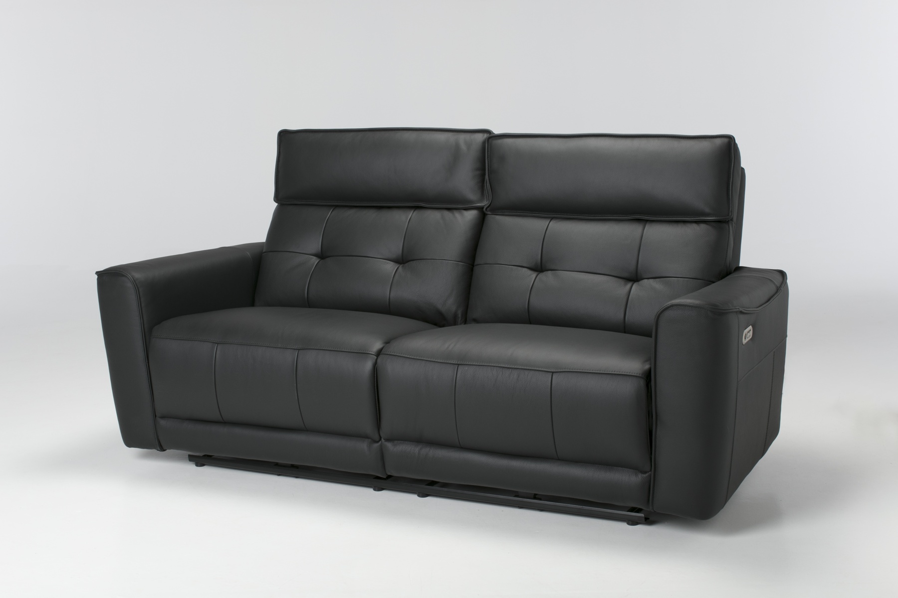 Lorenzo 100% Genuine Leather Electric Recliners, Black