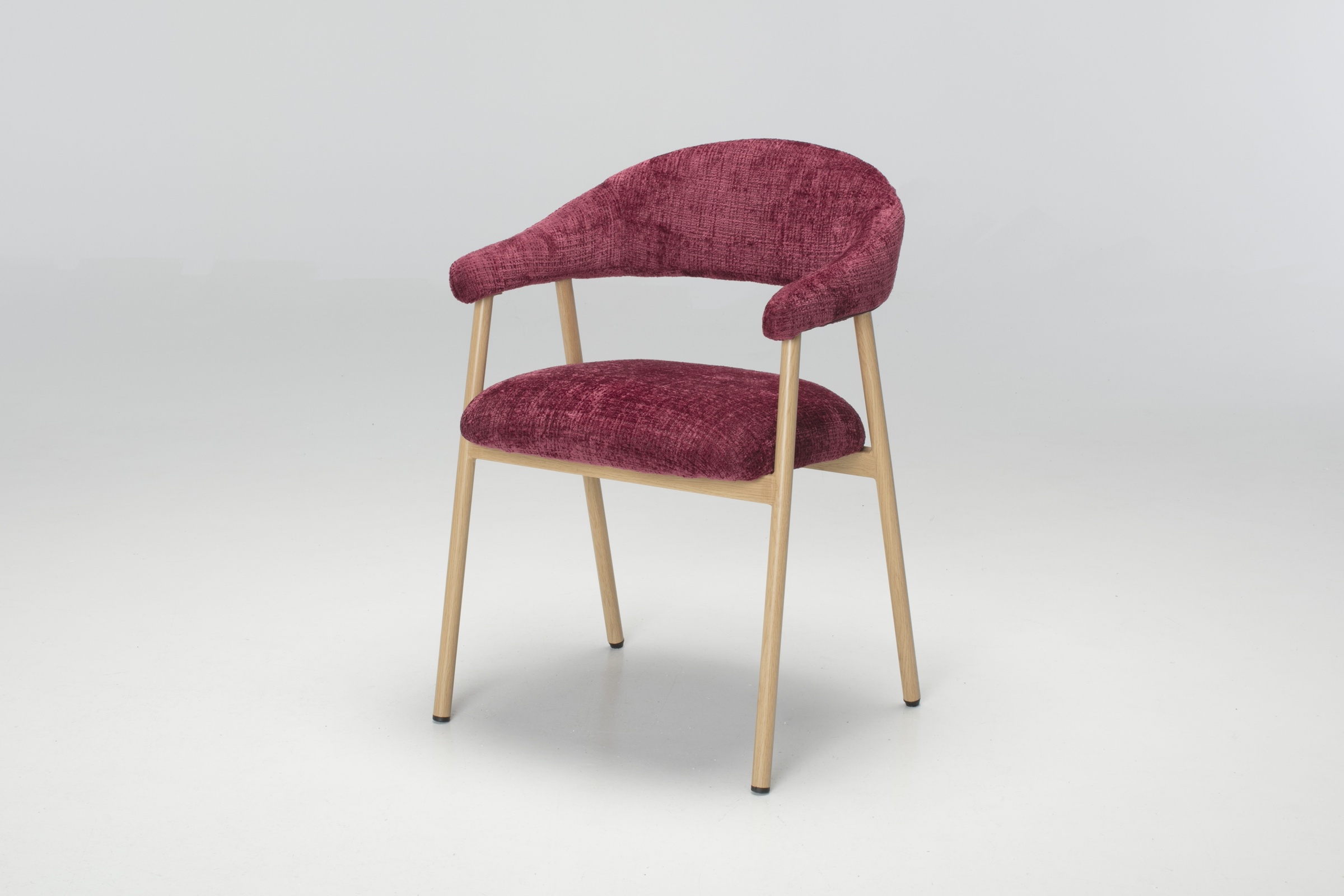Otto Dining Chair, Berry Textured Fabric