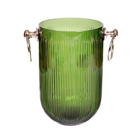 Emerald Green Glass Wine Cooler