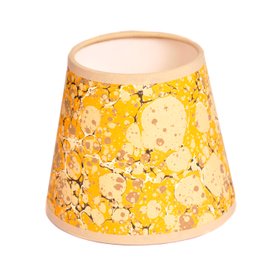 Yellow and Taupe Marble Paper 15cm Lampshade