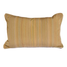 Olive Green Stripes Rectangle Cushion