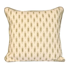 Geometric Metallic Embroidered Square Cushion