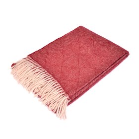 Ruby Red Diamonds Baby Alpaca Throw