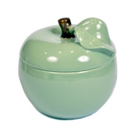 Green Ceramic Apple Pot