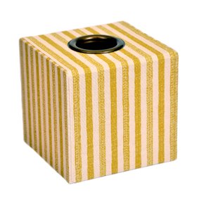 Mustard Stripe Paper Tissue Box Cover
