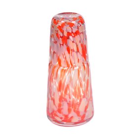 Red and Pink Speckled Night Set