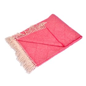 Raspberry Diamonds Baby Alpaca Throw