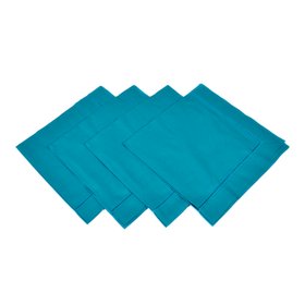 Set of 4 Teal Linen Napkins