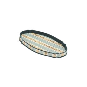 Aqua Stripe Block Print Paper and Fabric Tray