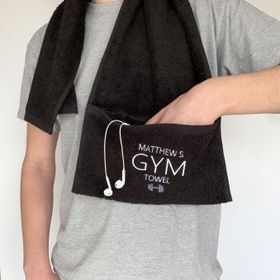 Personalised Zip Pocket Gym Towel