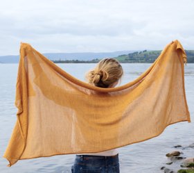 Luxury Alpaca Travel Wrap - Old Gold