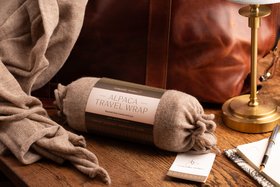 Alpaca Travel Wrap in Oyster Grey