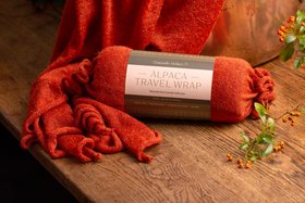 Alpaca Travel Wrap in Rust