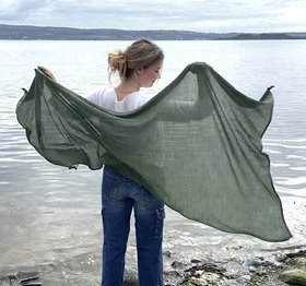 100% Baby Alpaca Wrap in Forest Green