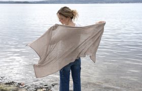 100% Baby Alpaca Wrap in Oyster