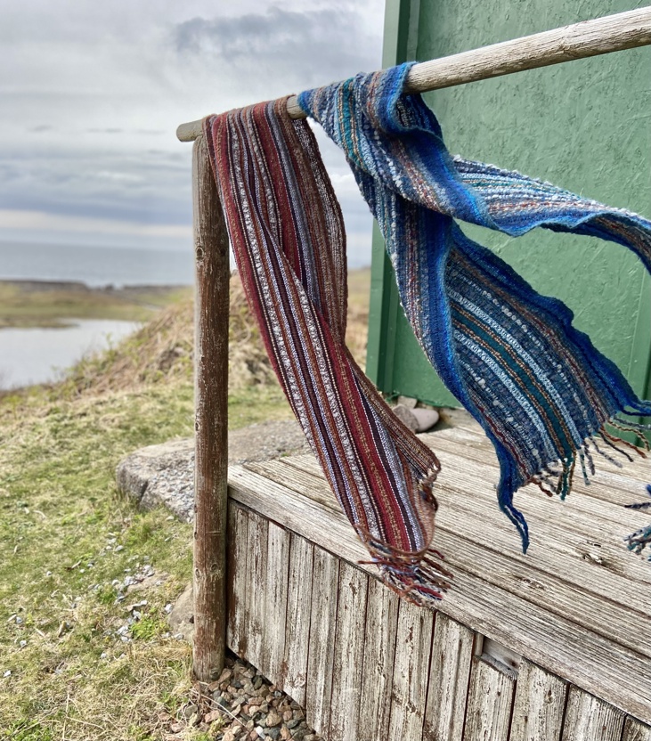 100% Baby Alpaca Rockpool Scarf - Earth & Water