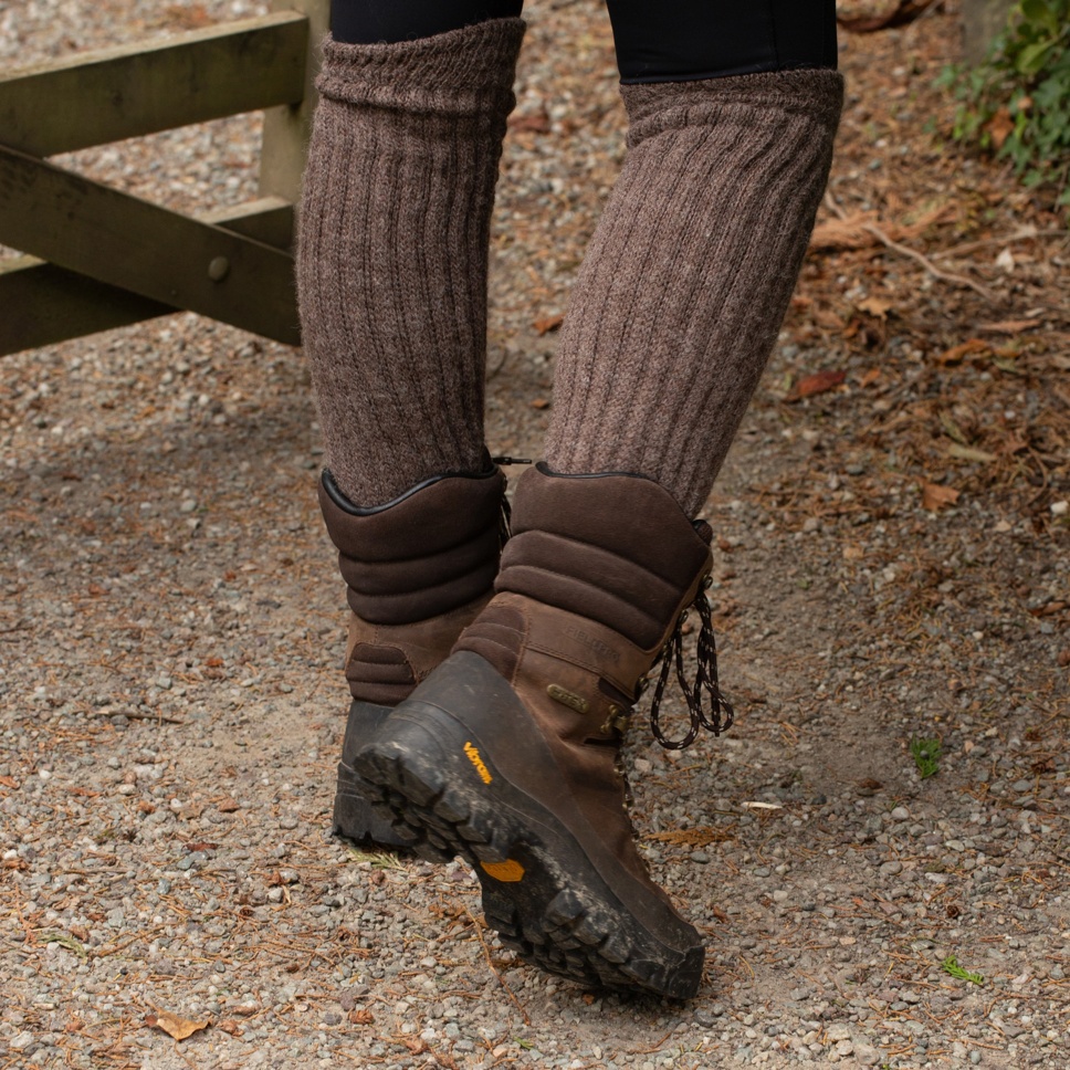 Nut Brown Alpaca Chunky Knee Socks
