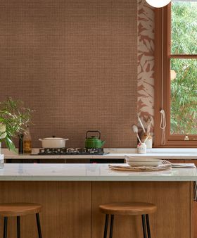 Rustic Weft Clay wallpaper