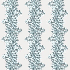 WHISPERING FERN WALLPAPER - NAVY